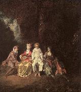 Jean-Antoine Watteau Pierrot Content Sweden oil painting reproduction